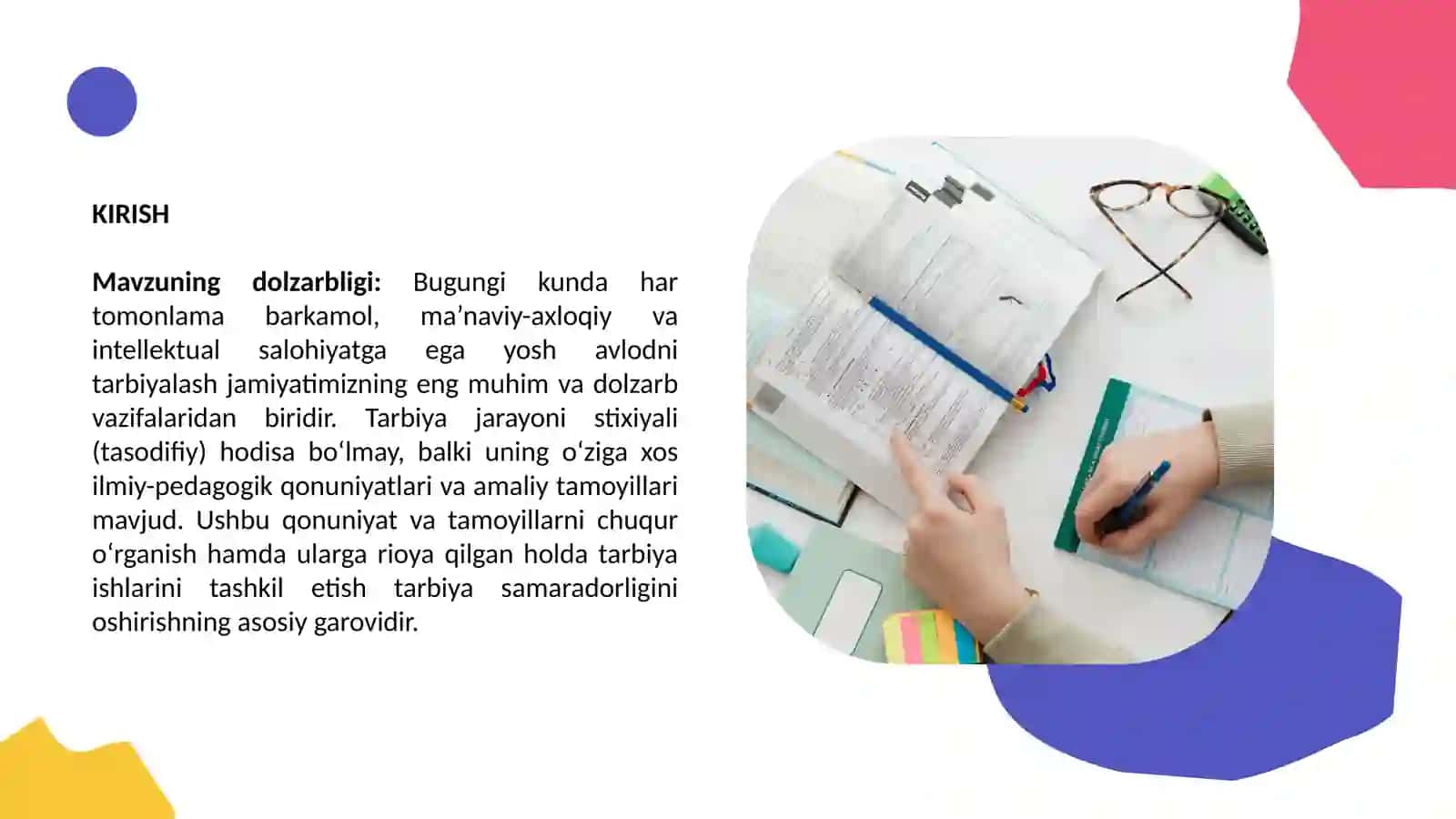 TARBIYA TAMOYILLARI VA QONUNIYATLARI 3