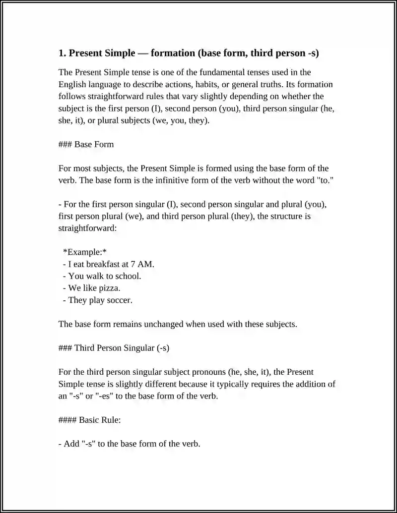 Theme: PRESENT TENSES 3