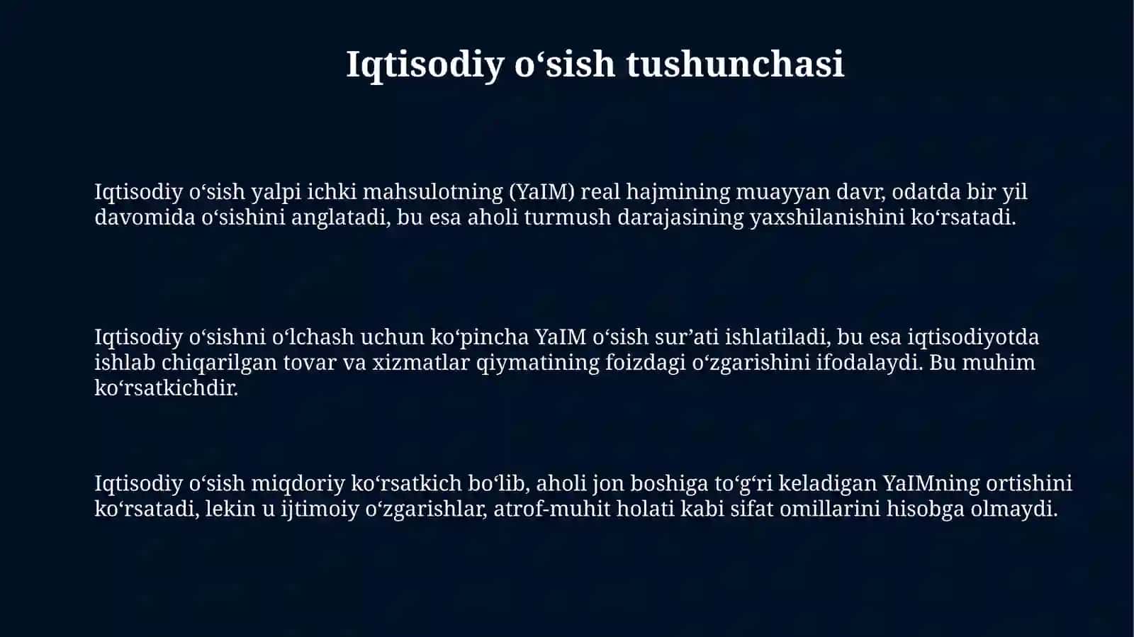 Iqtisodiy o’sishning neoklassik modellari 3