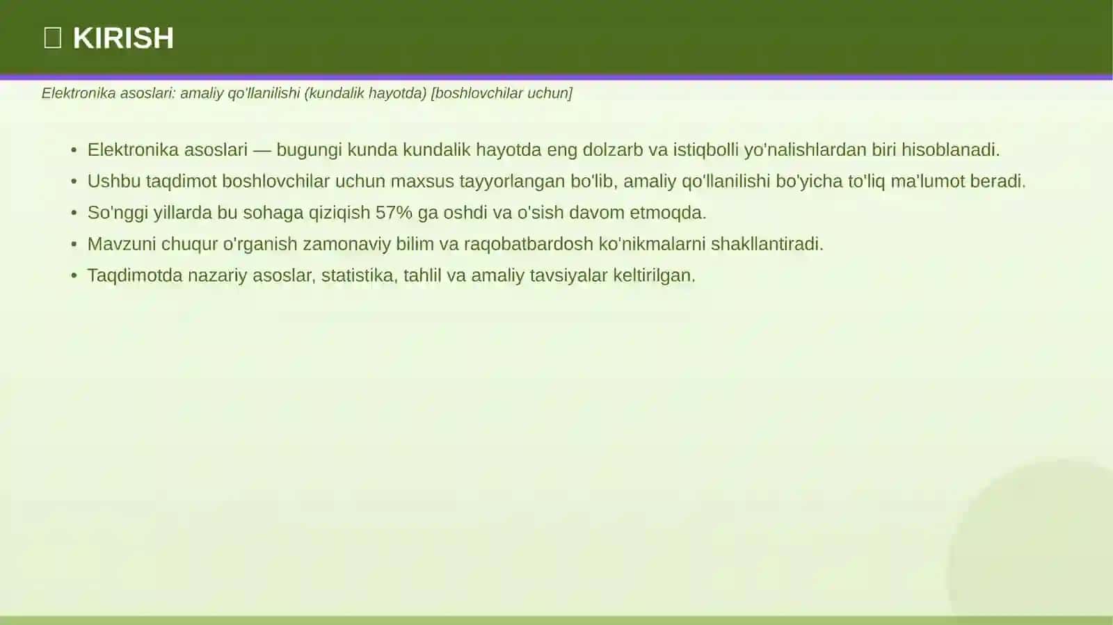 ELEKTRONIKA ASOSLARI 4