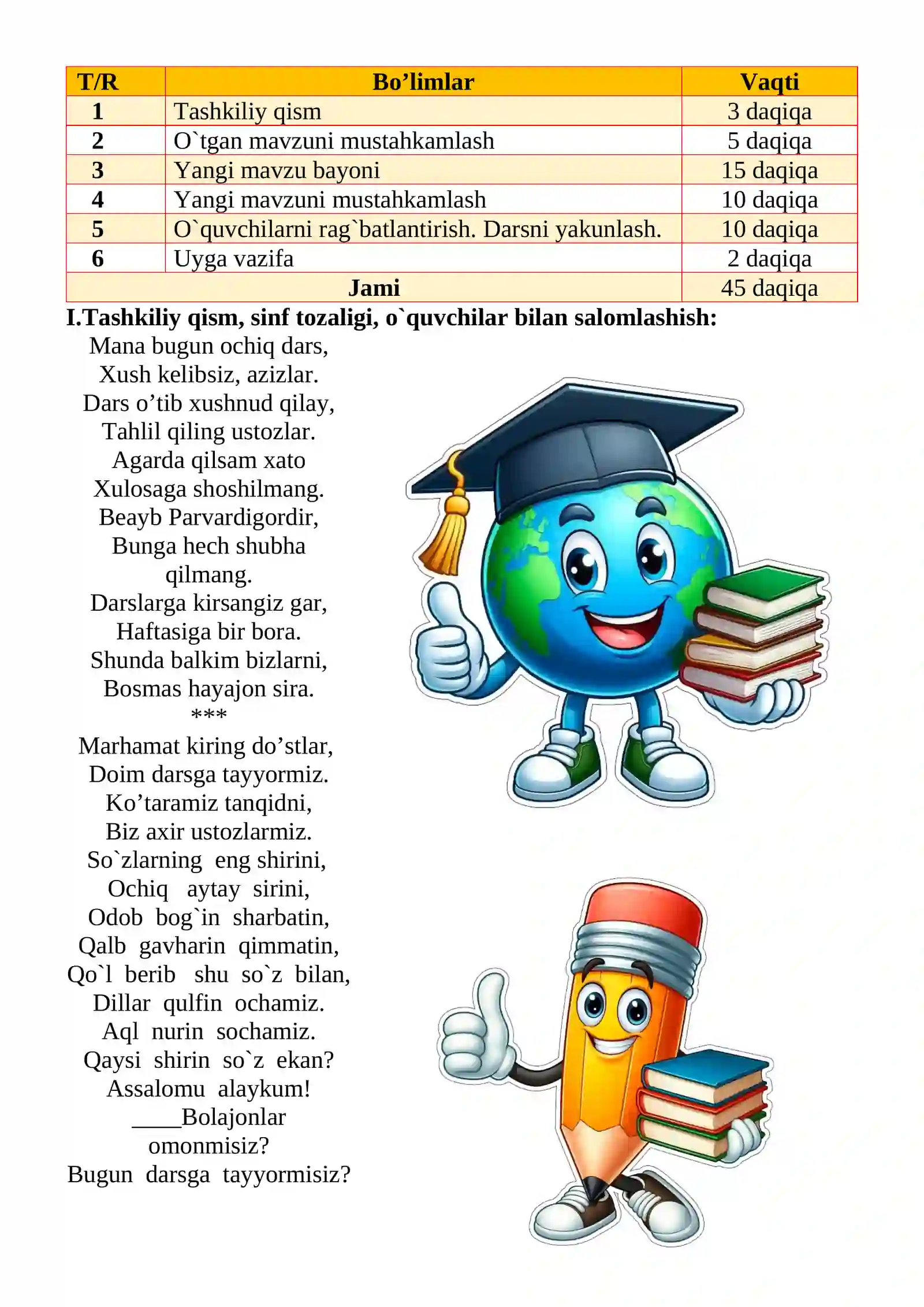 So‘z yasovchi qo‘shimchalar mavzusida 3-sinf Ona tili fanidan dars ishlanmasi 3