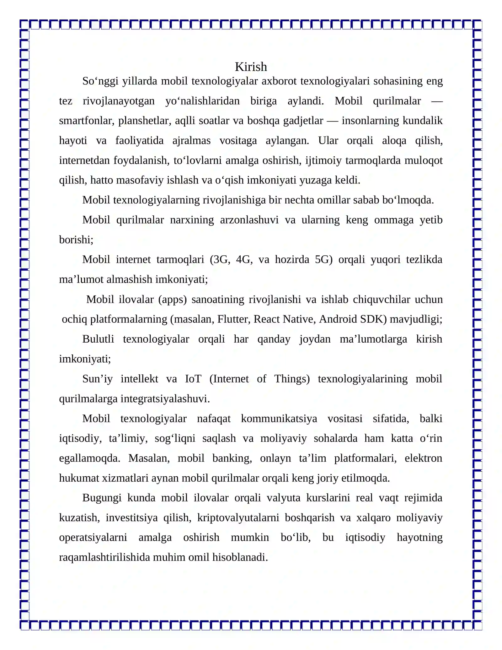 MOBIL ILOVALAR ISHLAB CHIQISH 3