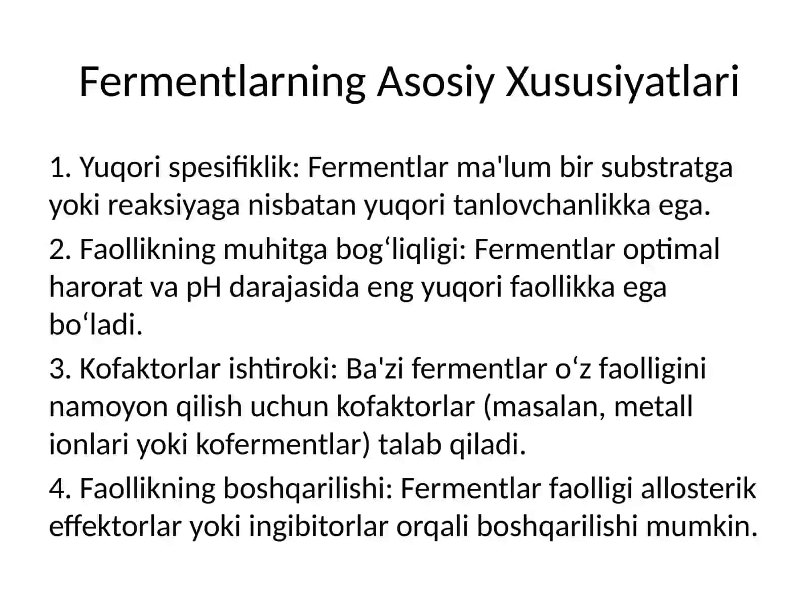 Fermentativ katalizning molekulyar mexanizmlari 3