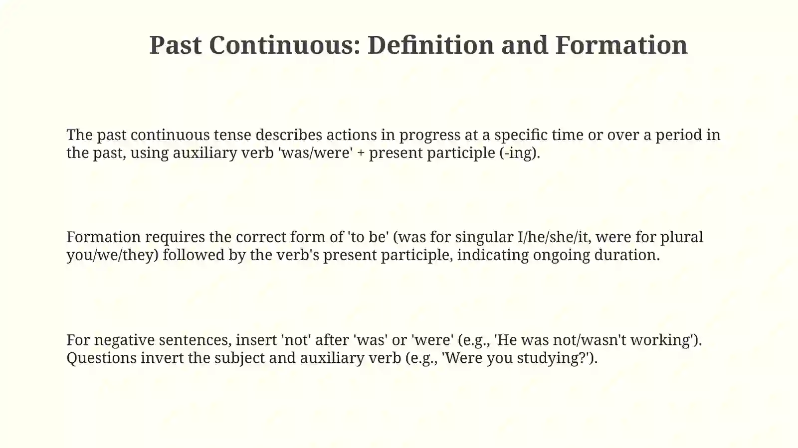 Past Continuous 3