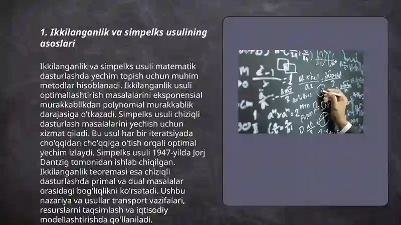 Ikkilanma simpleks usul 3