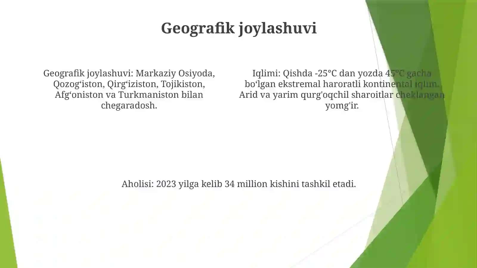 Узб Рес Географик Орни Худудий БолинишиИклимиАхолиси 3