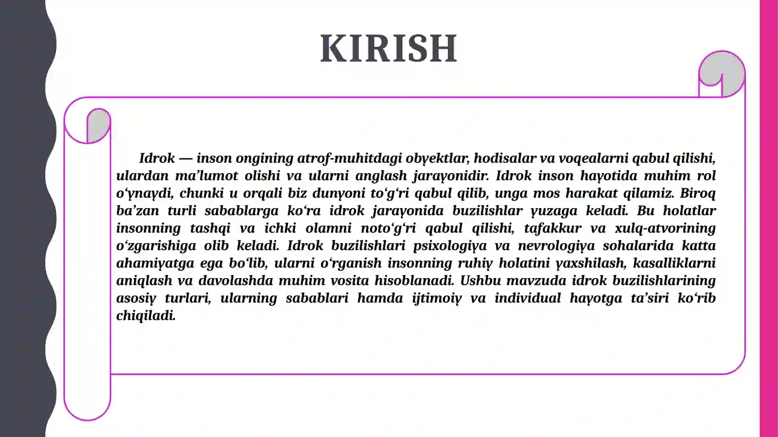 Idrok buzilishlari 3