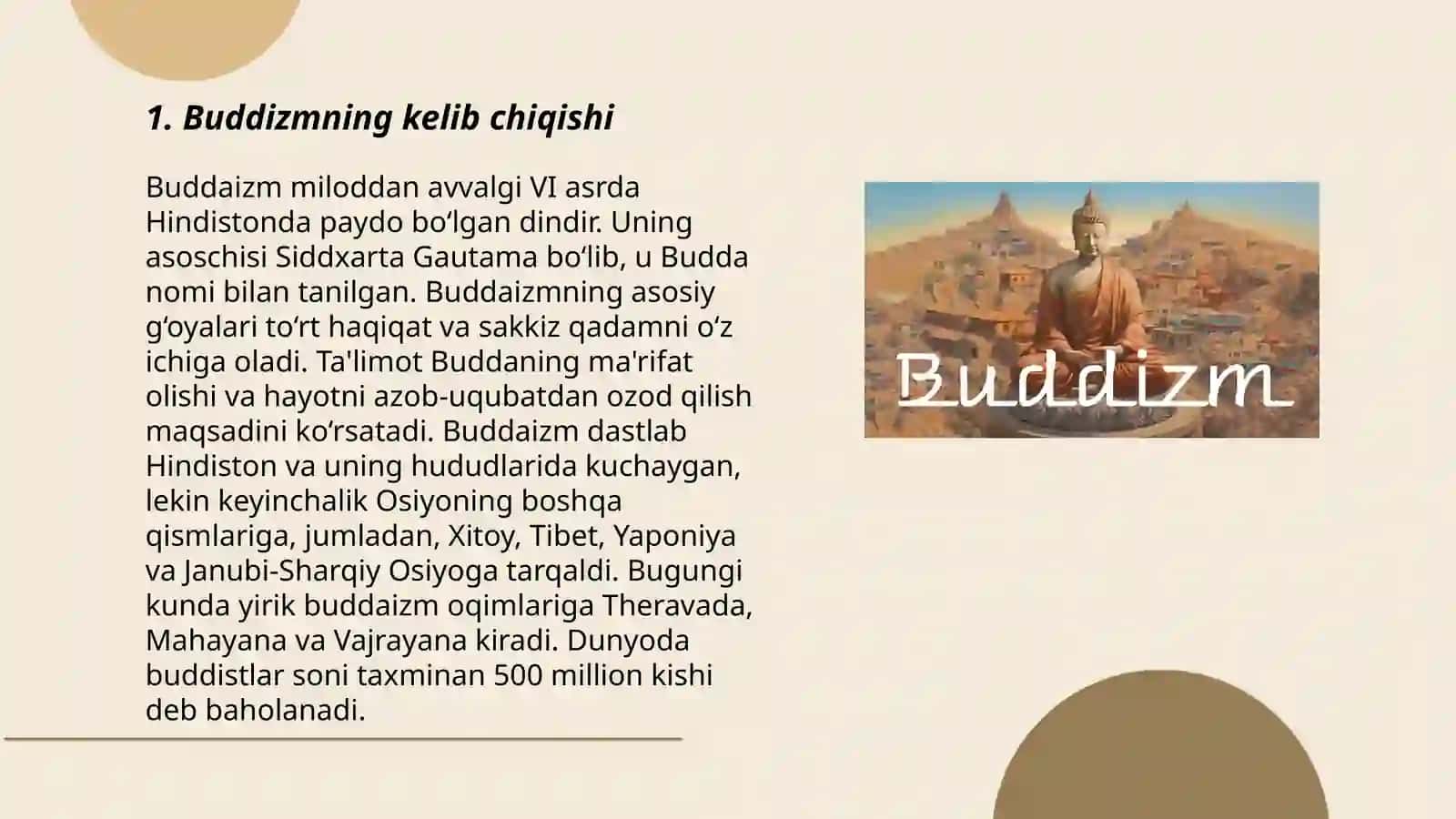 Buddizm dini tarixi va asoslari 3