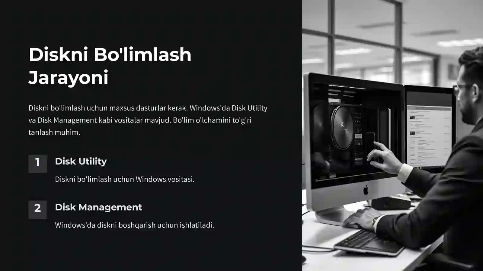 Bo'limlash va Formatlash 3