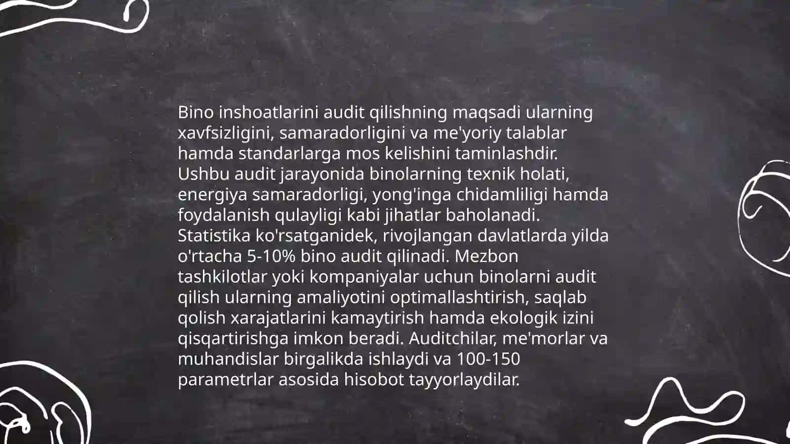 Bino inshoatlarini audit 3