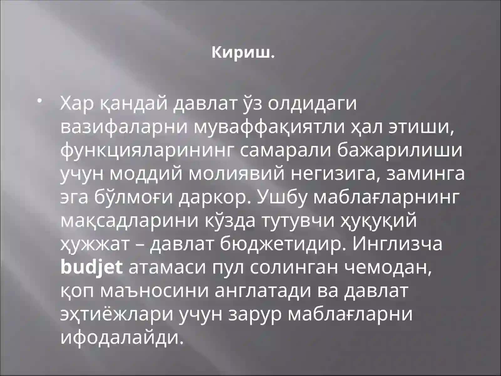Мирзо Улугбек туманида бюджет жараёни босқичлари ва уни амалга оширувчи органлар фаолиятининг таҳлили 3