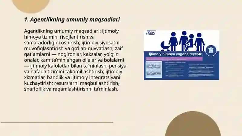 Ijtimoiy himoya milliy agentligining maqsad va vazifalari 3