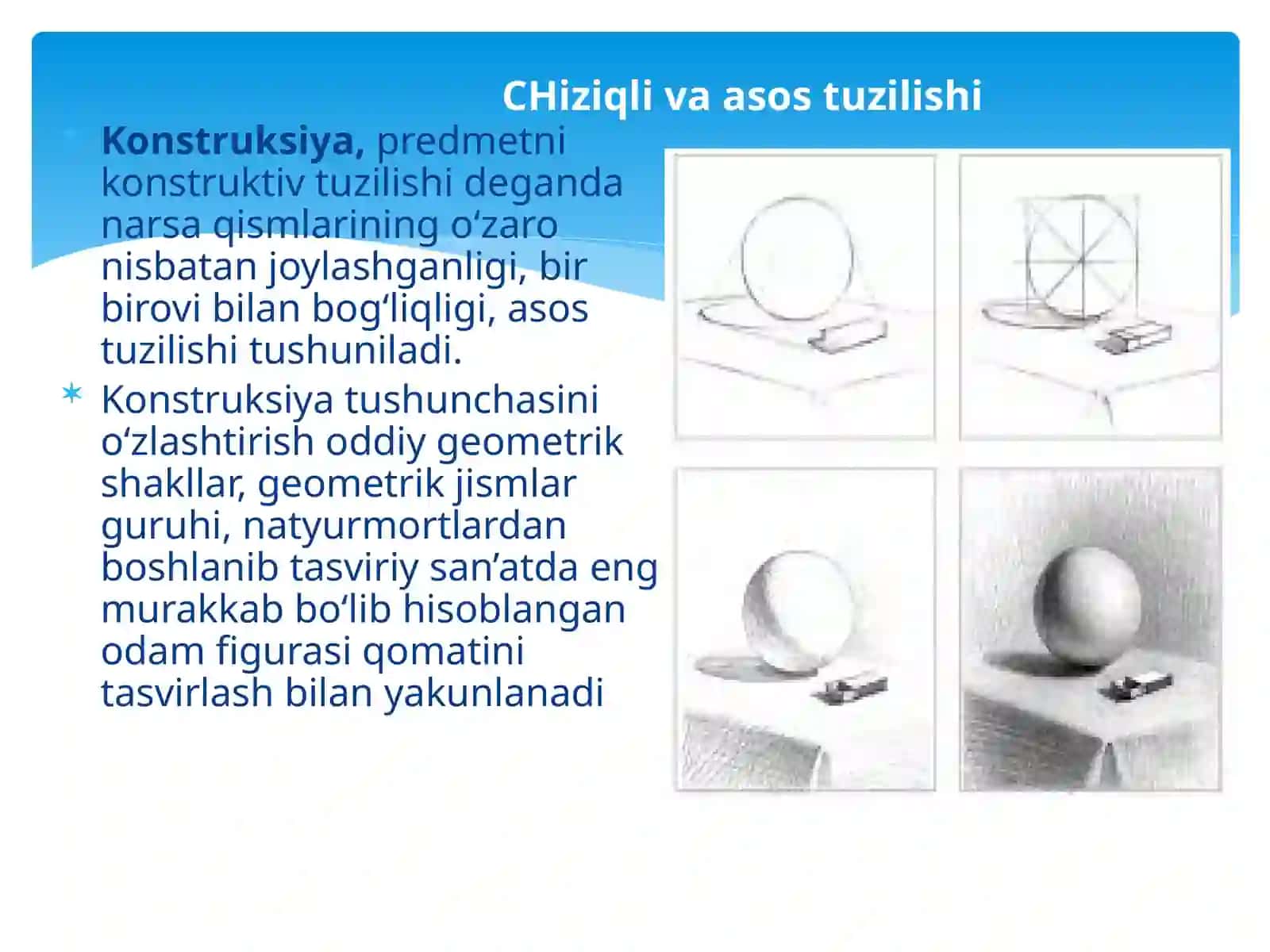 Nuqta, chiziqli tasvir, chiziqli tasvirlash, tusli tasvirlash shtirixlar haqida ma’lumot berish. Oq-qora ranglarda manzara ishlash 3