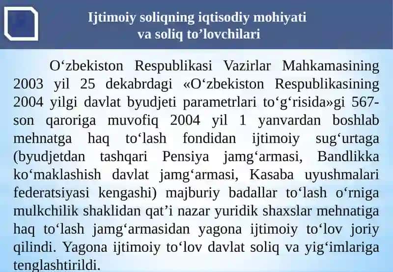 Ijtimoiy soliq va mahalliy yig’imlar 3