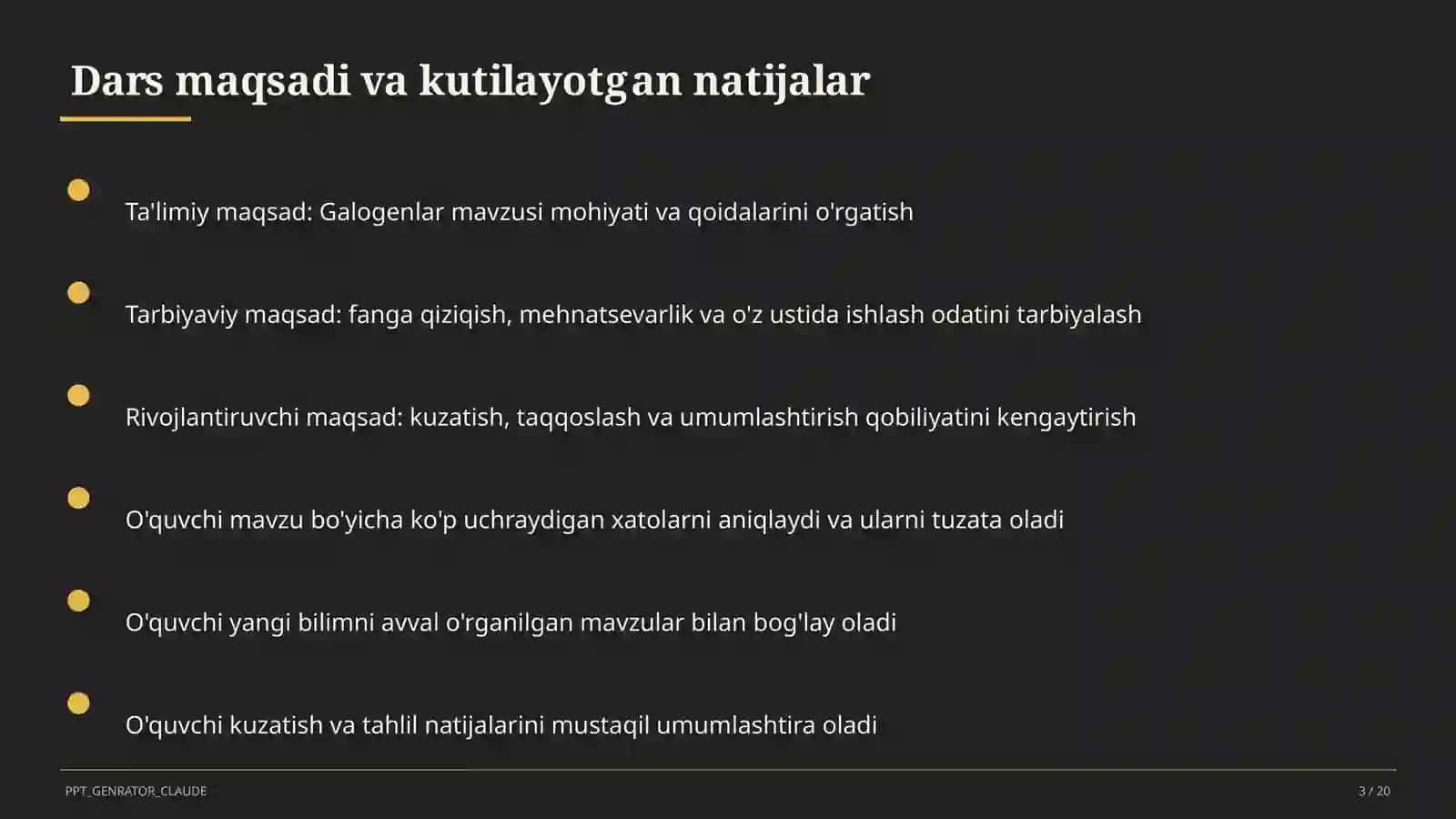 Galogenlar (9-sinf) 4