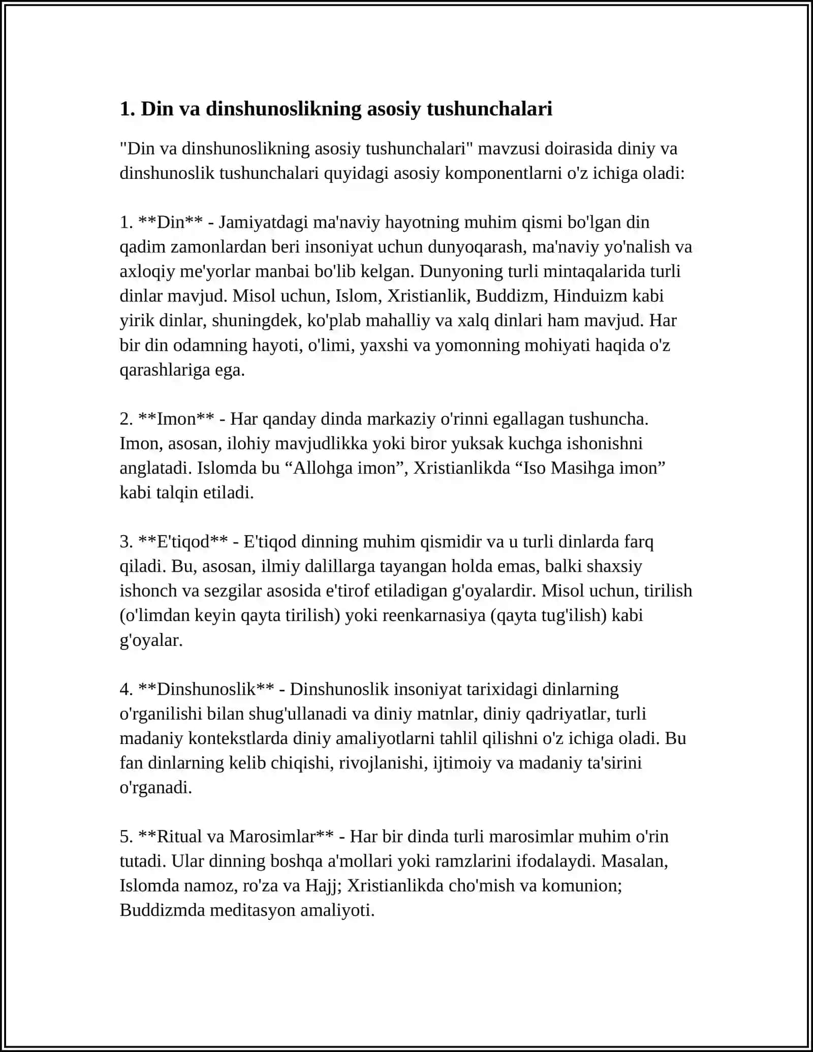 DIN DINSHUNOSLIK DIN FALSAFASI TIALOGIYA TIASOFIA DINI EʼTIQODI AQIDA ILOHIYOT TUSHUNCHALARNING MOHIYATI 3