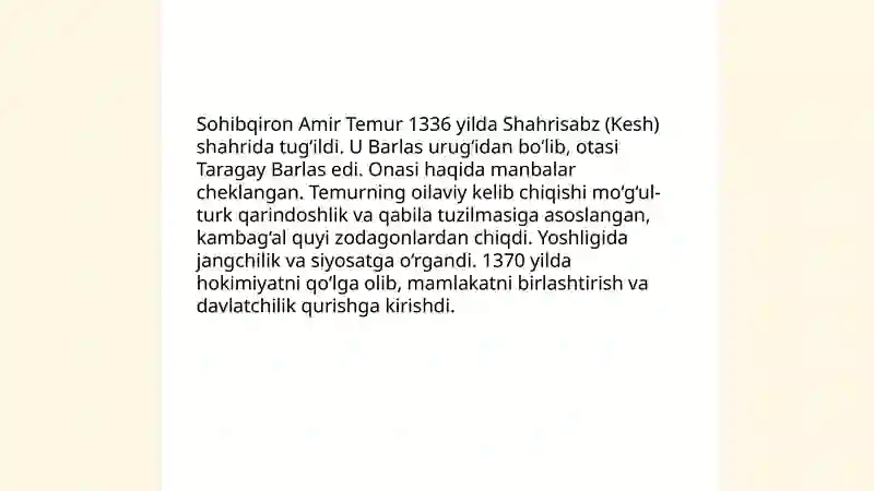 Sohibqiron Amir Temur 3