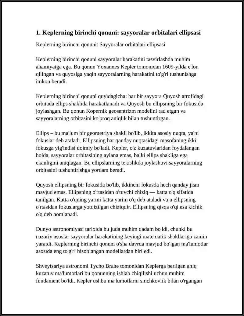 KEPLER QONUNLARI 3