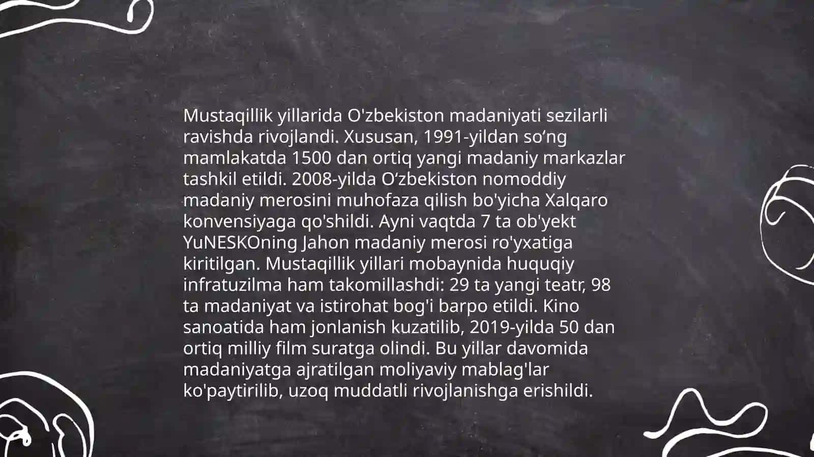 Mustaqillik yillarida mamlakatimizda madaniy maʼnaviy taraqqiyoti 3