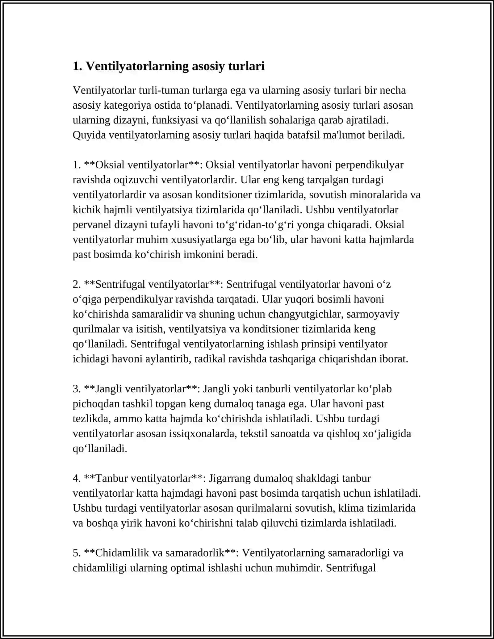 VENTILYATORLAR HAQIDA 3