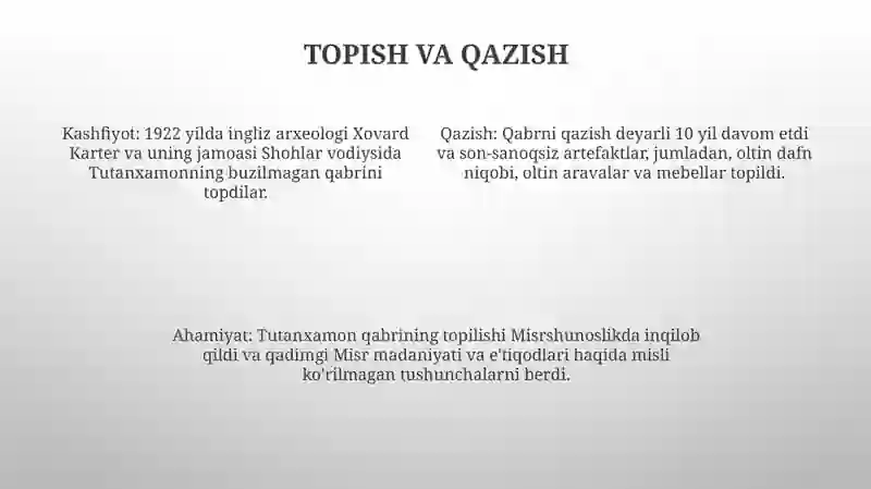 Tutonxamon Maqbarasi 3