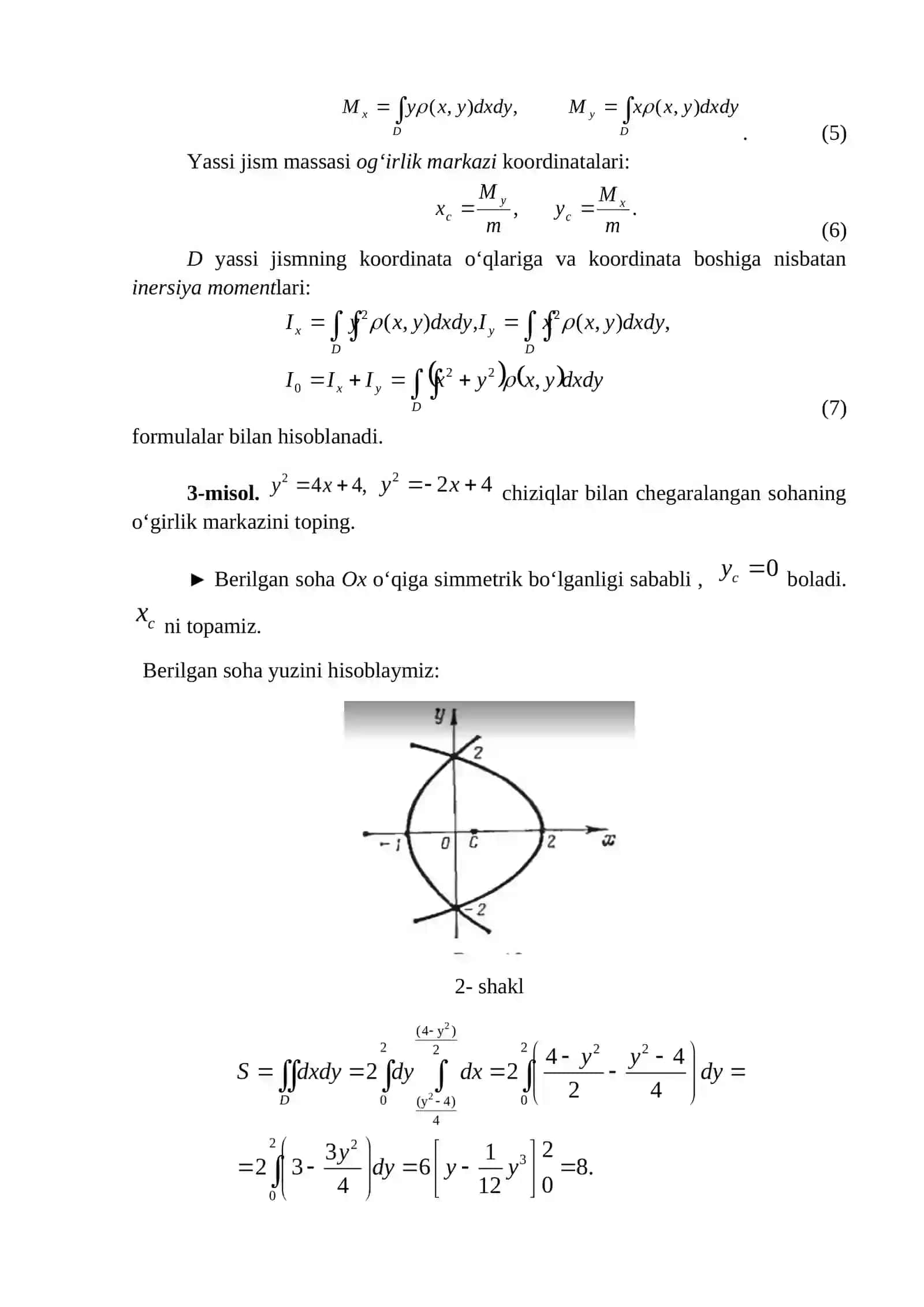IKKI KARRALI INTEGRALNING TATBIQLARI 3