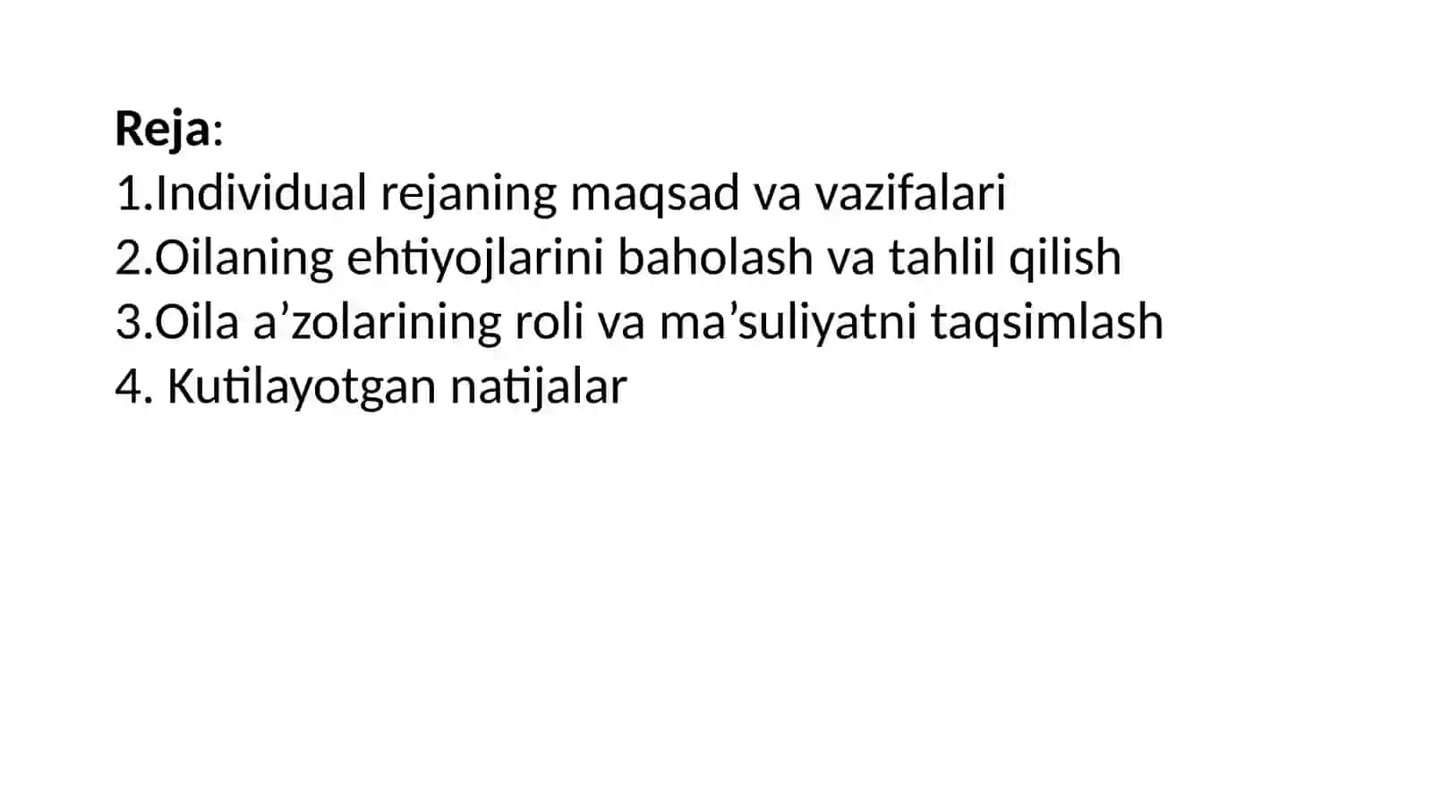 Progressiv modul asosida oilani individual rivojlantirish rejasini ishlab chiqish 3