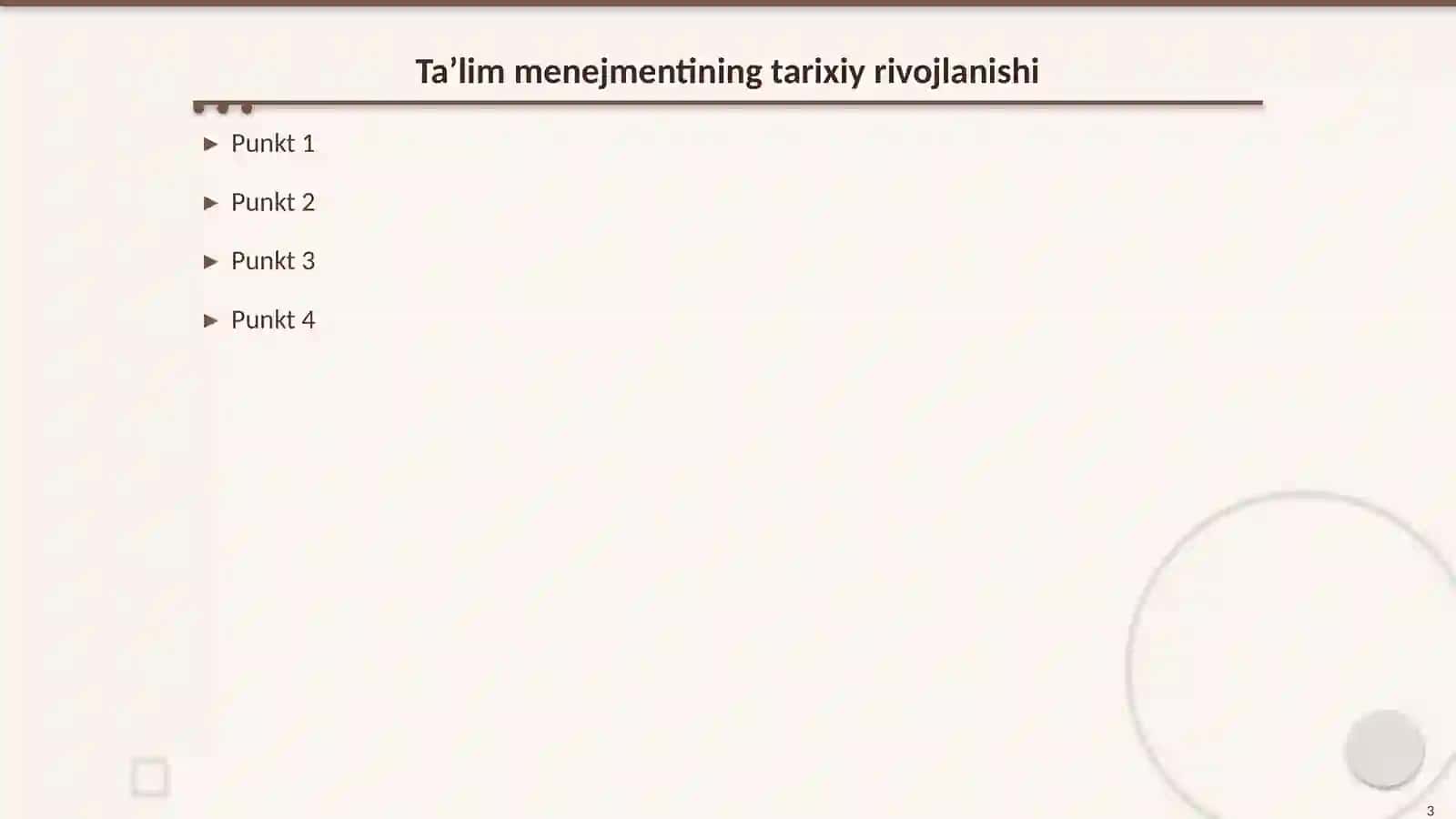 Ta’lim menejmenti fanining rivojlanish bosqichlari 3