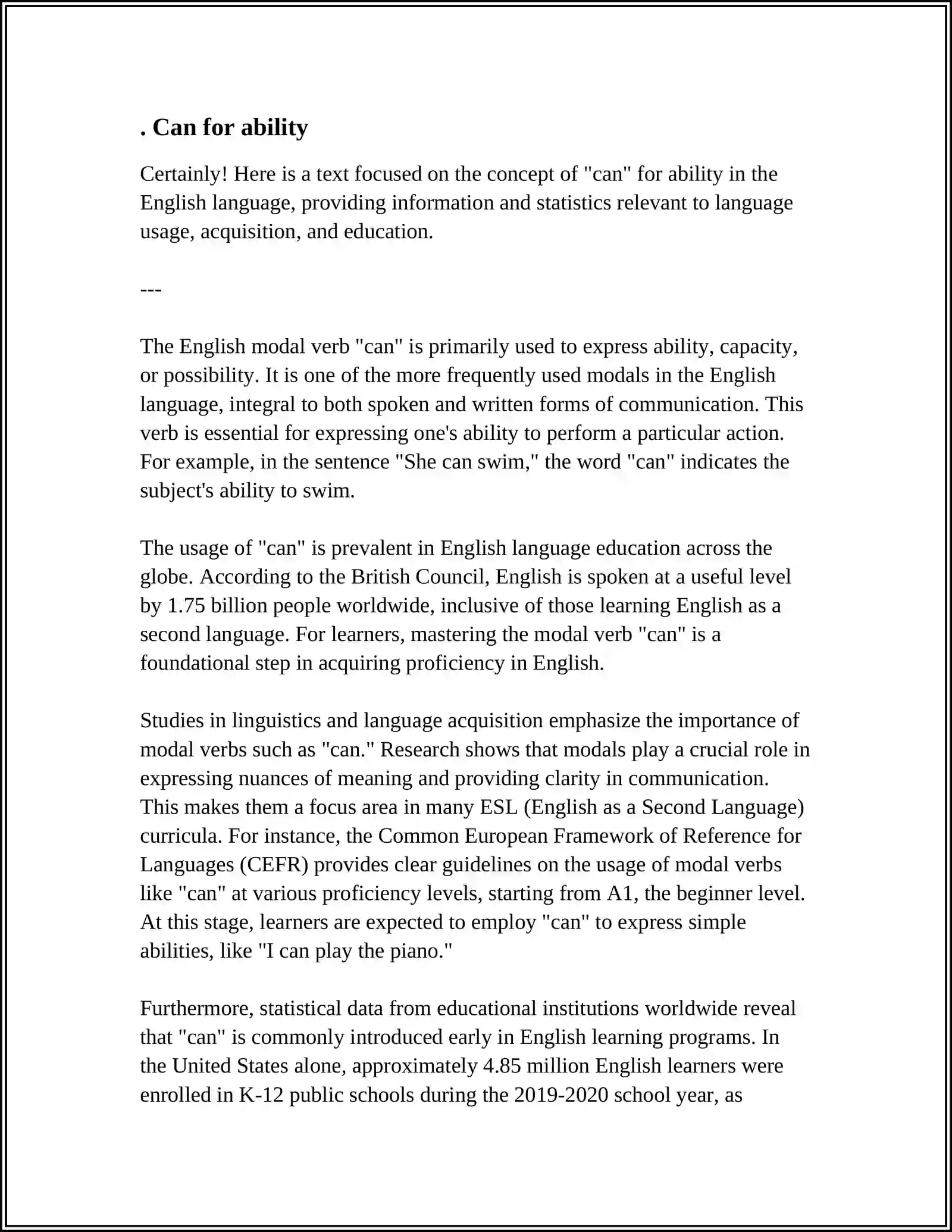 MODAL VERB CAN 3