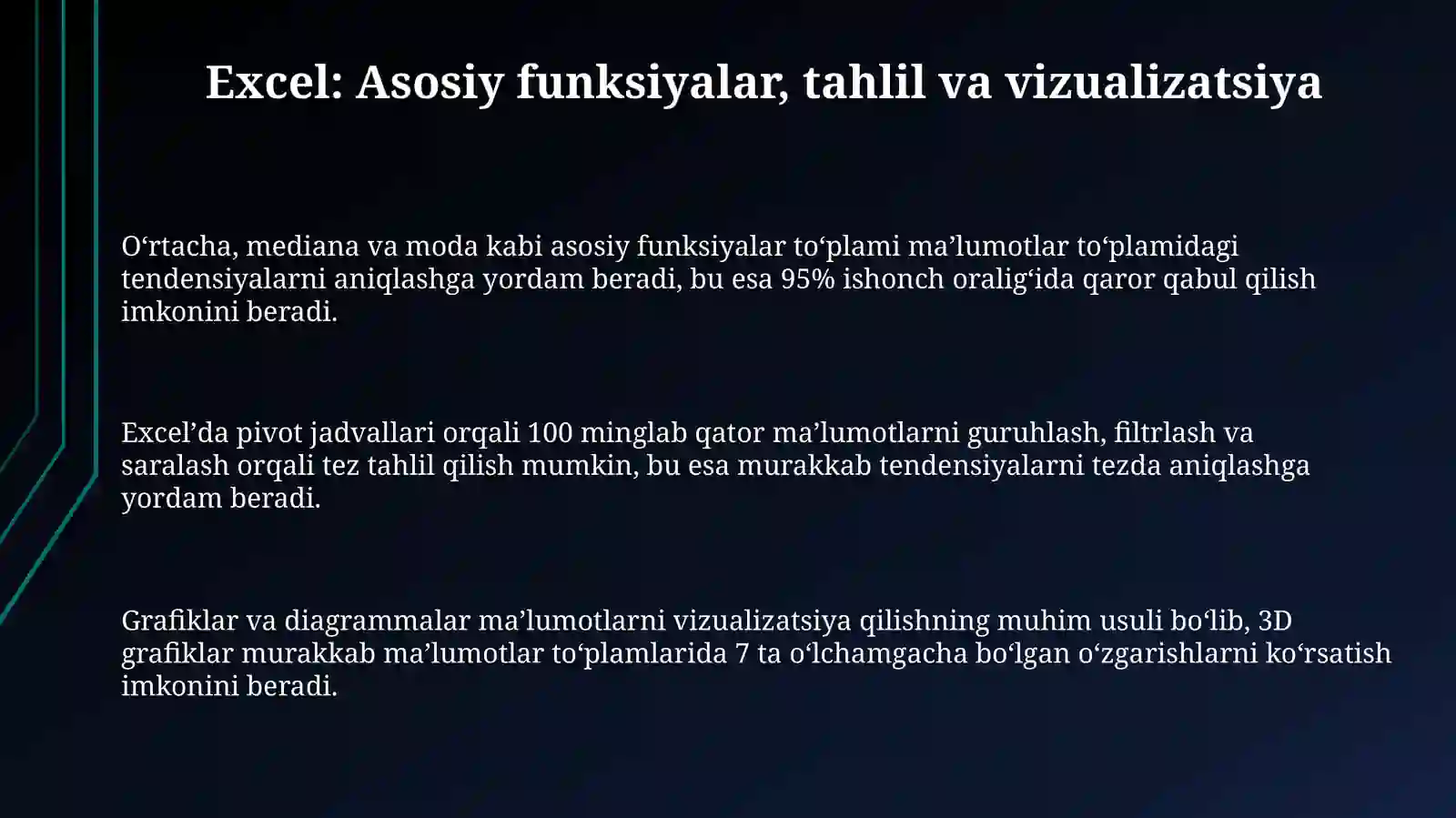 Excel,PowerPoint va Word ishlash 3