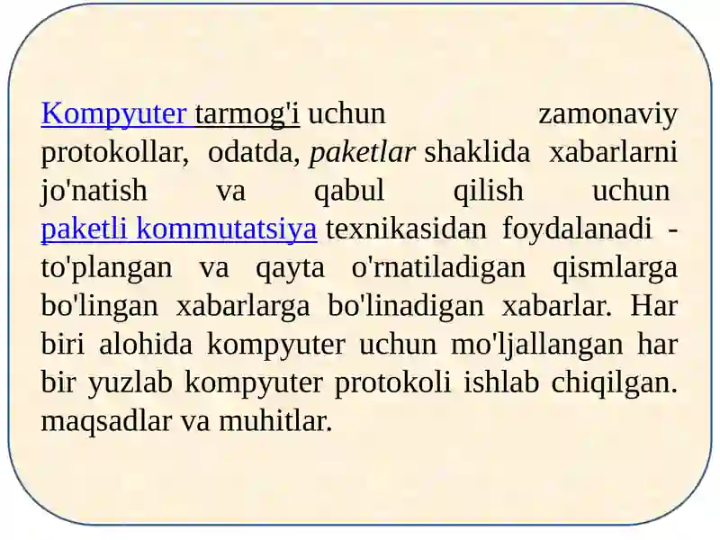 Tarmoqprotokollari 3
