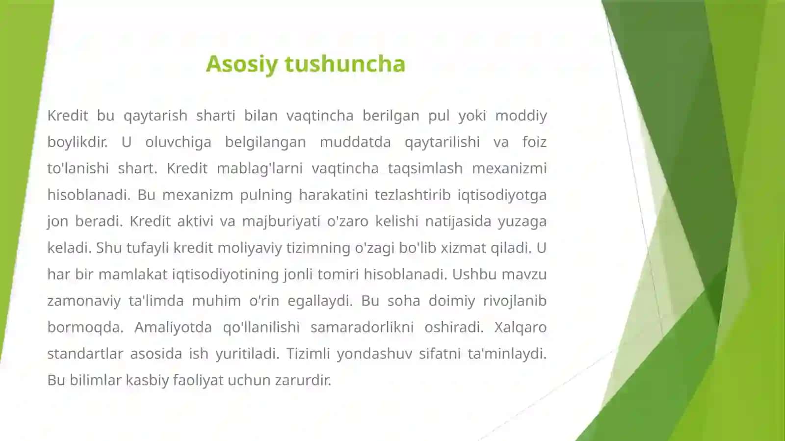KREDITNING IQTISODIYOTDAGI O'RNI VA AHAMIYATI 3