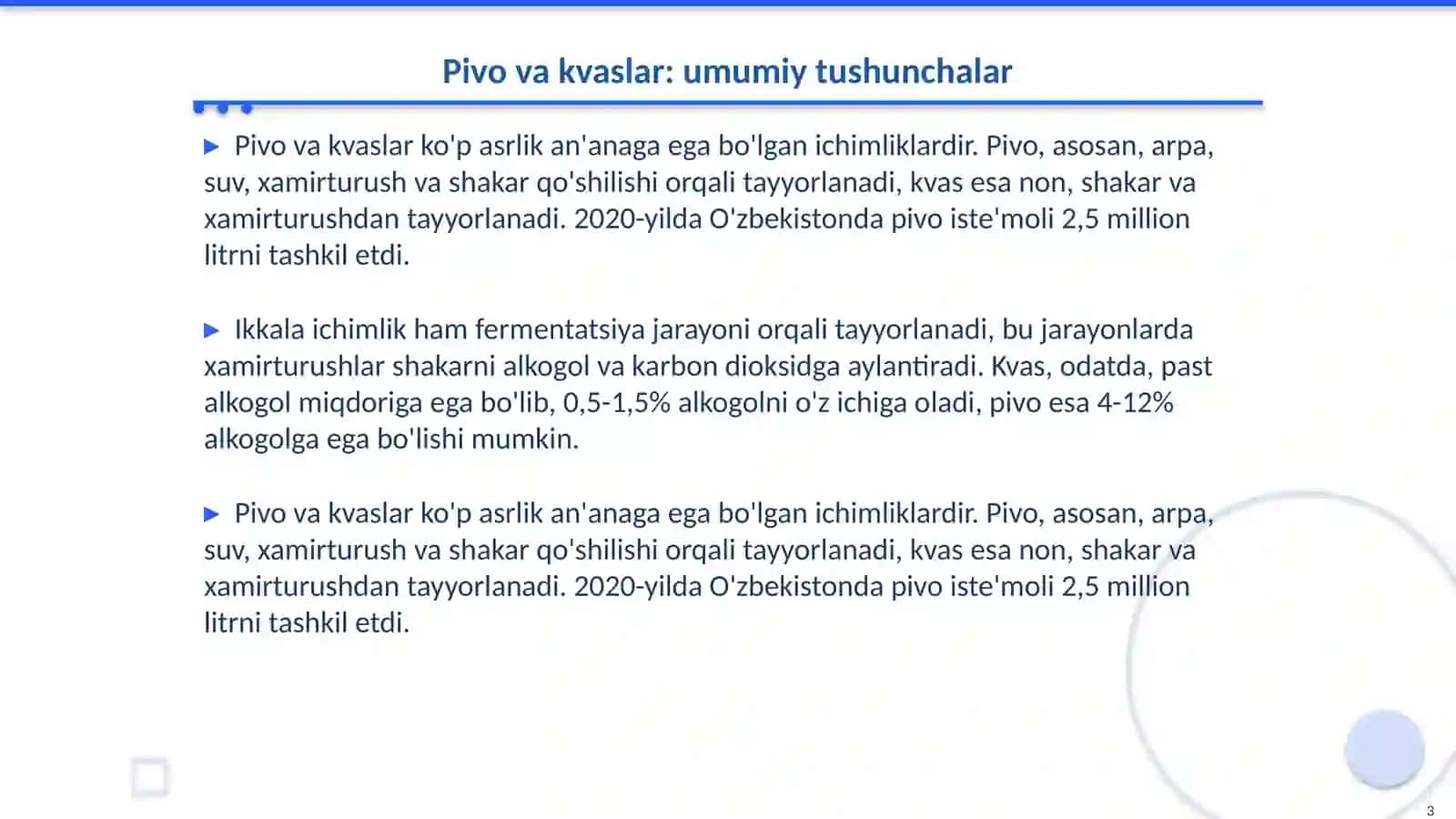 Pivo va kvaslarning sifatida talablar 3