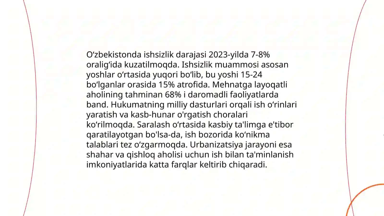 Bandlilik va ishsizlik statistikasi 3