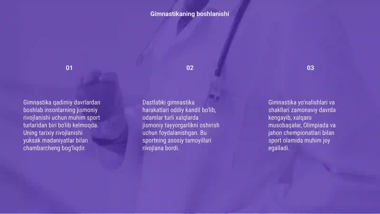 Gimnastikaning rivojlanish tarixi 3