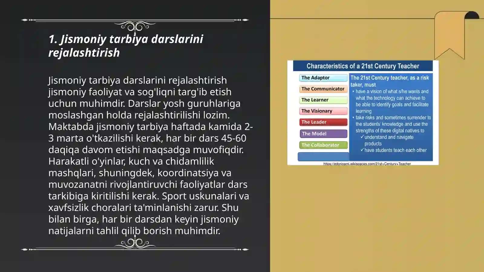 Jismoniy tarbiya darslarini rejalashtirish 3