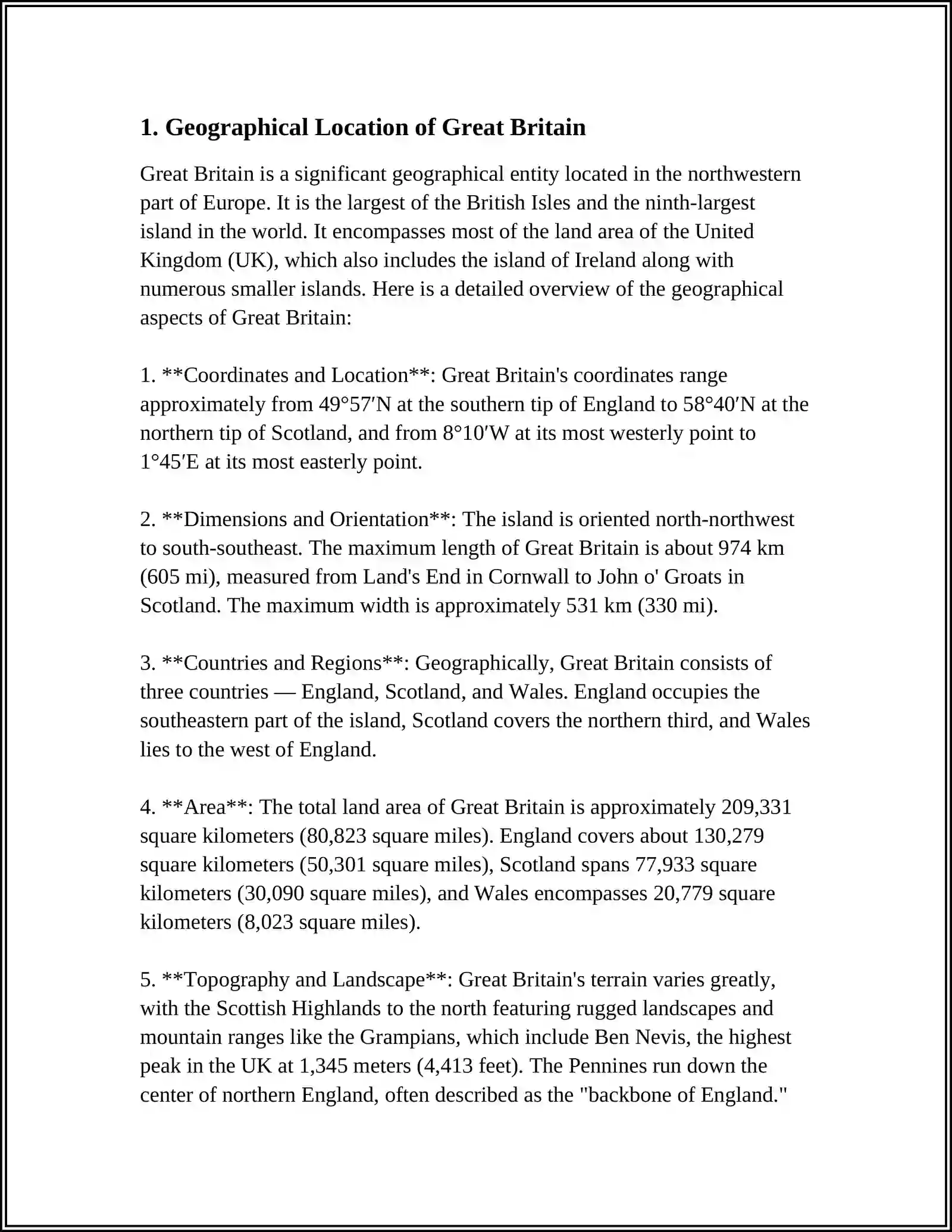 GEOGRAPHICAL POSITION, POPULATION CLIMATE OF GREAT BRITAIN 3