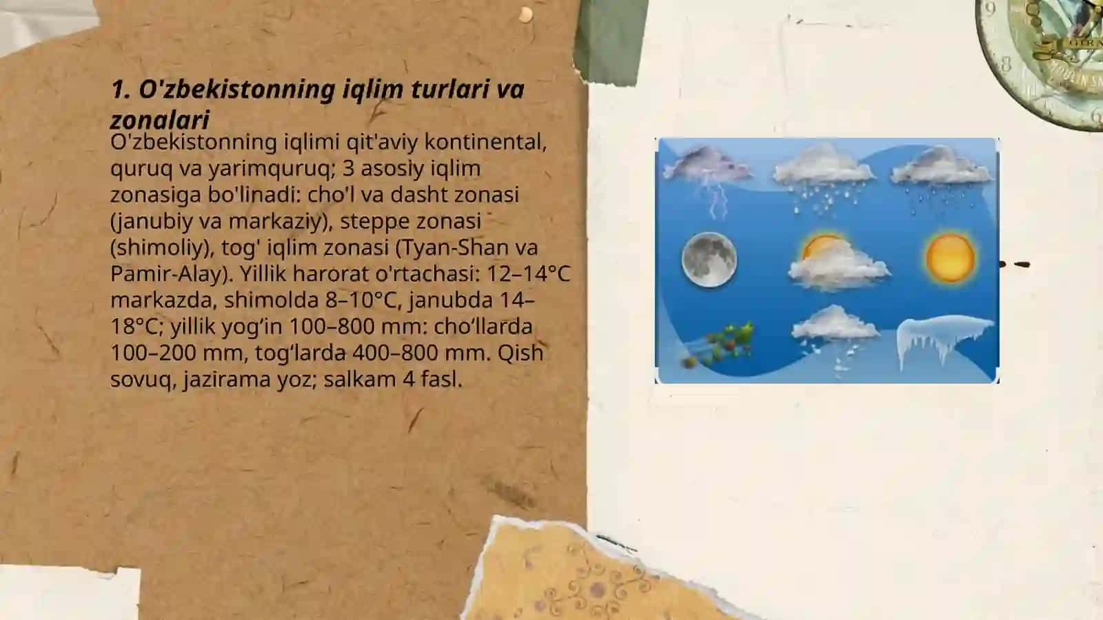 O'zbekistonni iqlimiy resurslari 3
