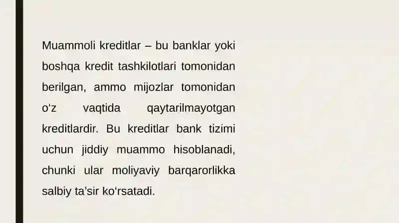 Muammoli kreditlar 3