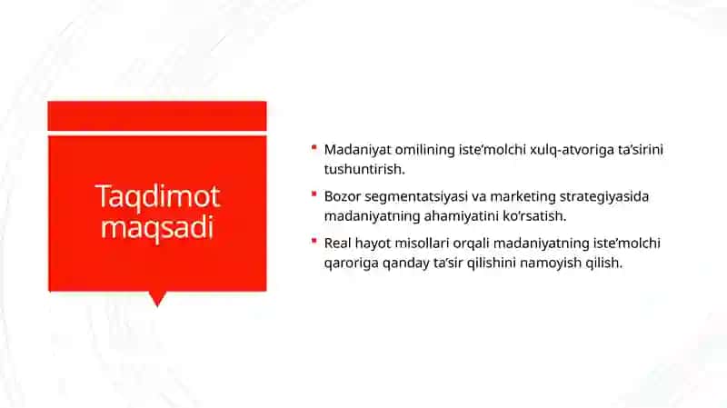 Madaniyat Iste'molchi Xulq-atvori omili sifatida 3