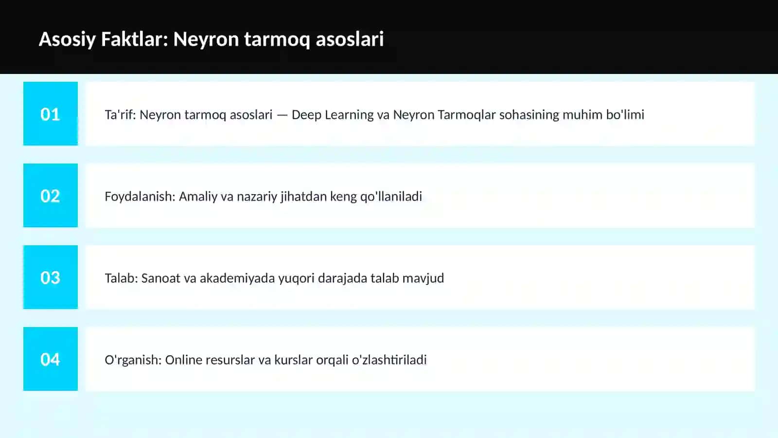 Neyron tarmoq asoslari 3