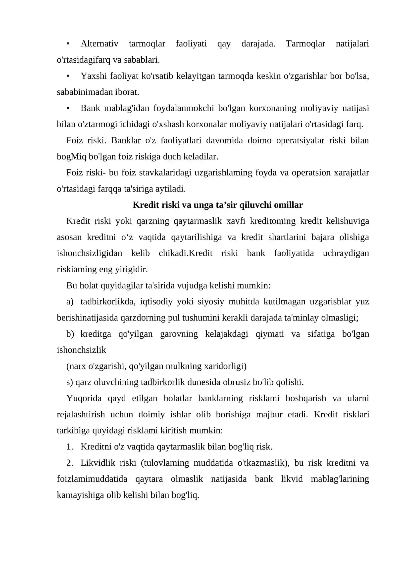 Bank tavakkalchiligi va uni boshqarish 3