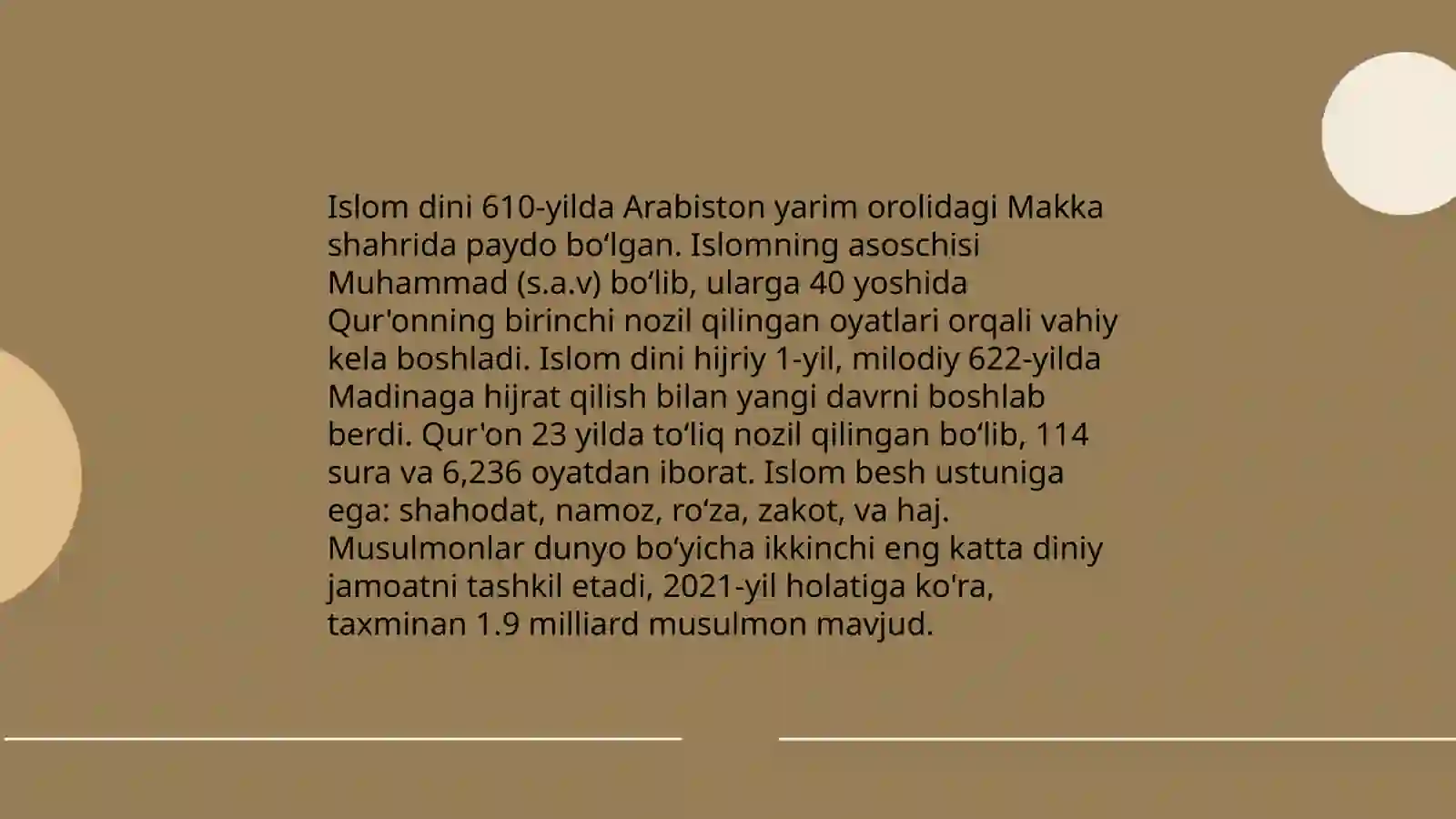 Islom dinining paydo bòlish tarixi 3