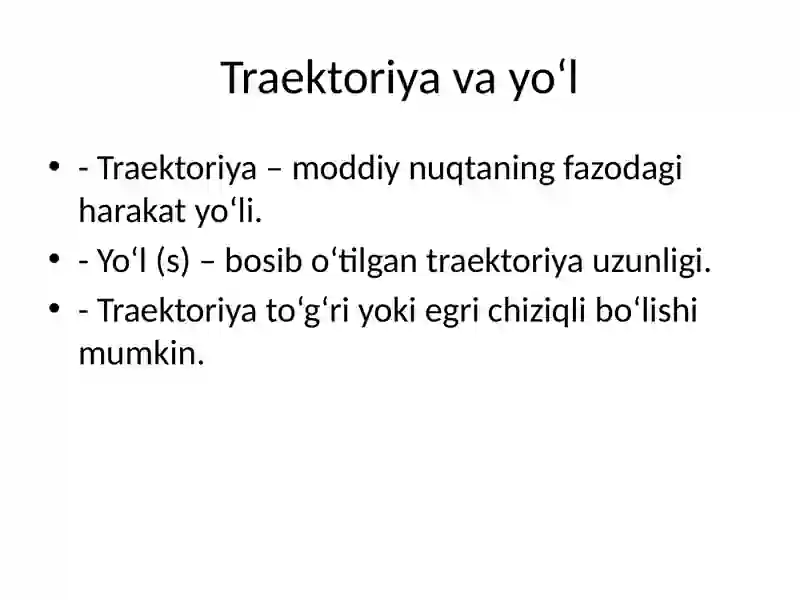 Moddiy nuqta kinematikasi 3