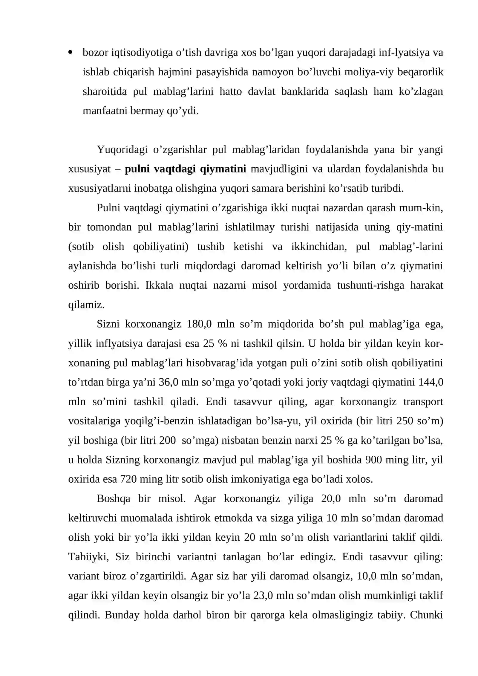 Moliyaviy resurslarni vaqtdagi qiymati haqida tushuncha 3