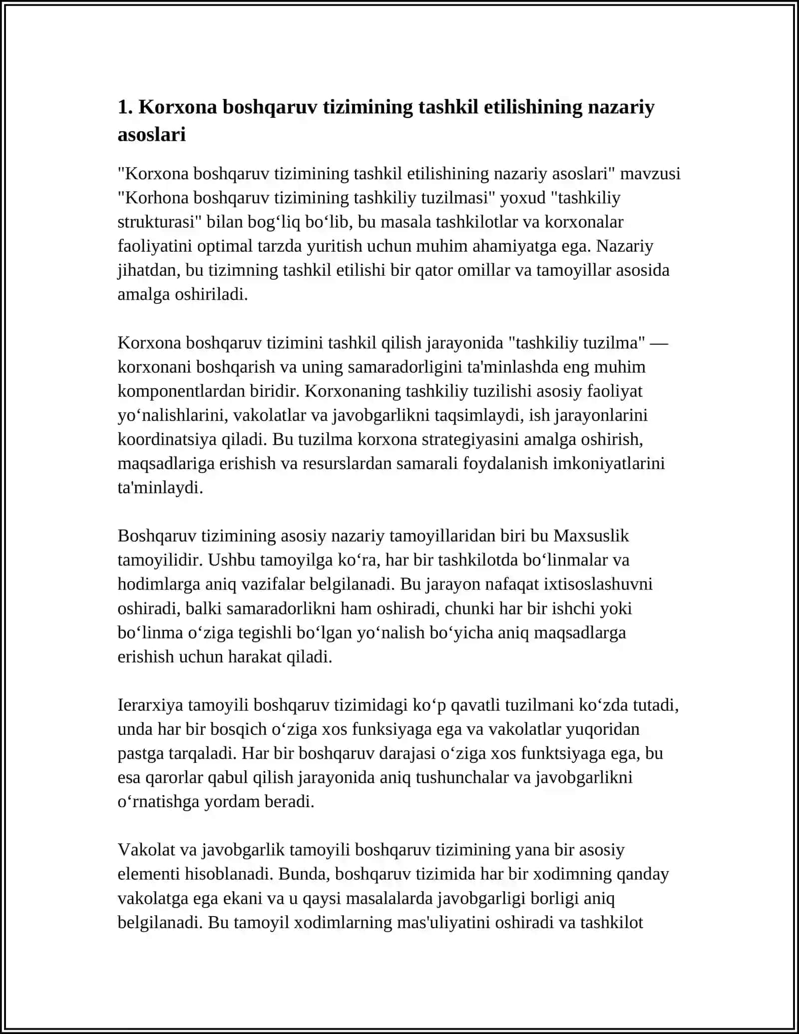 Korhona boshqaruv tizimining tashkiliy tuzilmasi 3