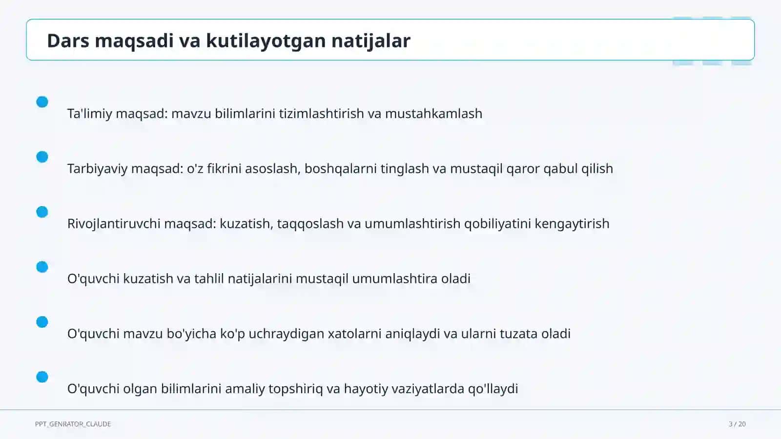 Sinf soati va tarbiyaviy tadbirlar 3