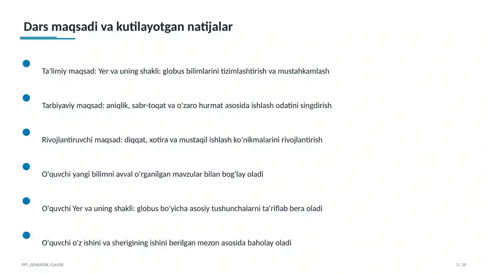 Globus (3-sinf) 3