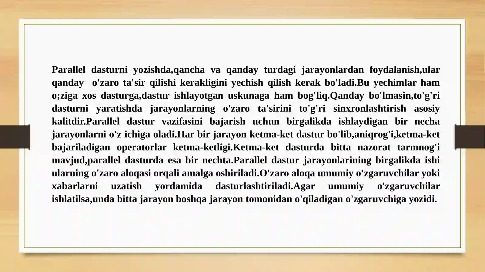Parallel va sinxron dasturlash usullari 3