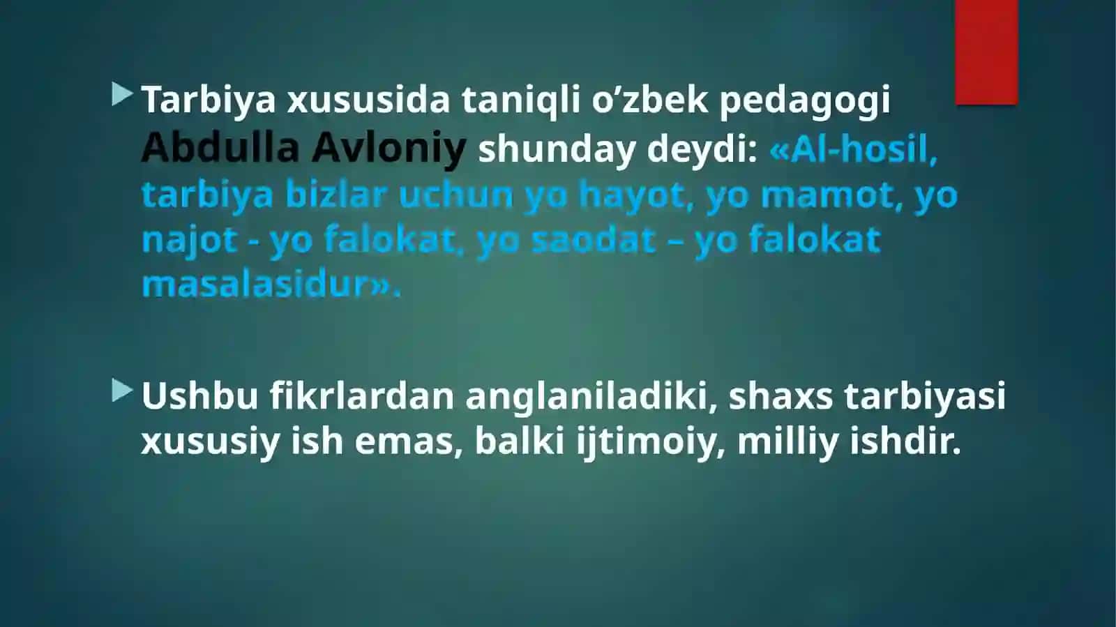 Tarbiyaning mazmuni, shakli, metodi va vositalari 3